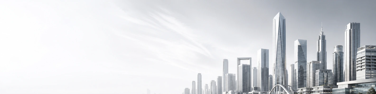 Platinum Gray Metropolis urban city LinkedIn banner for a professional profile