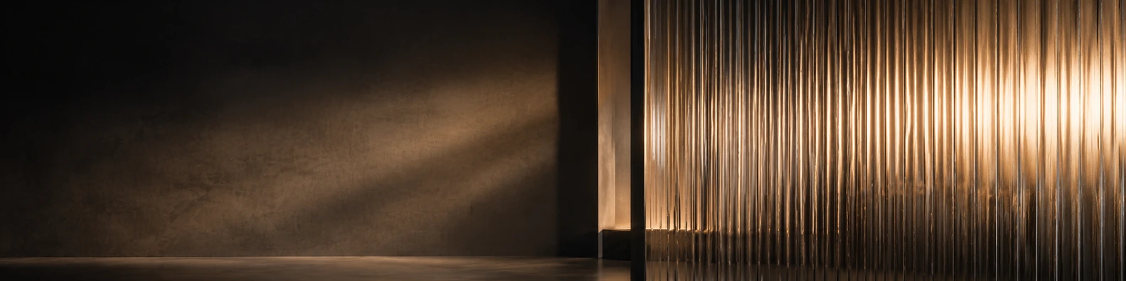 Reeded Glass Diffuser business LinkedIn banner for real estate architecture and construction professionals
