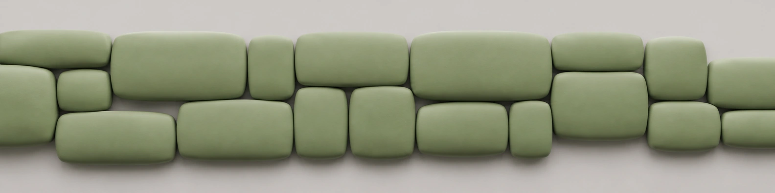 Sage Green Pillows abstract LinkedIn banner for a professional profile