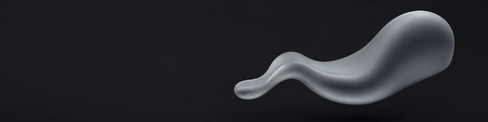 Silver Metallic Liquid — Matte Finish abstract LinkedIn banner for a professional profile