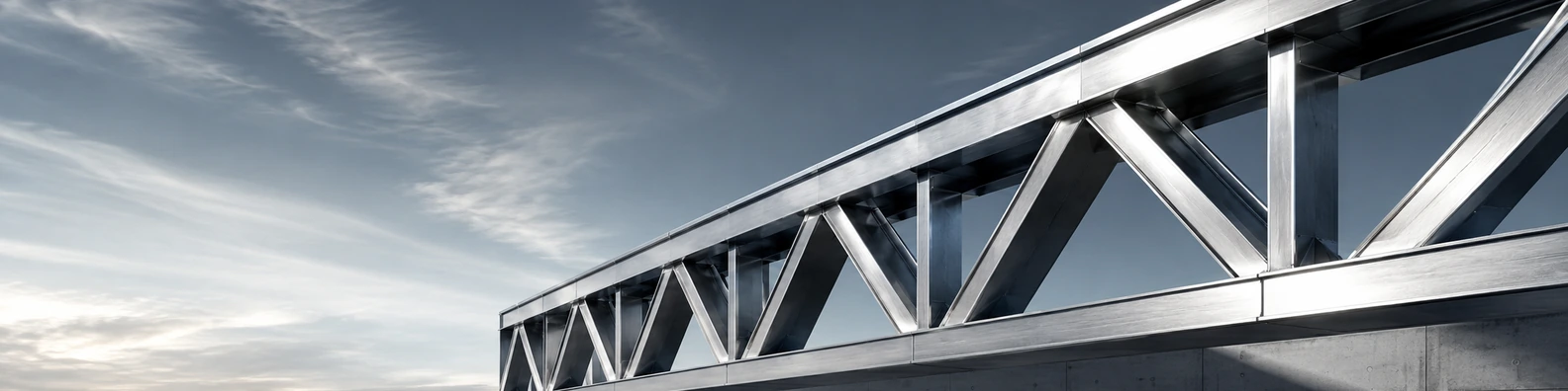 Silver Web Truss Horizon business LinkedIn banner for real estate architecture and construction professionals