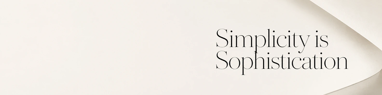 Simplicity is Sophistication quote LinkedIn banner for a professional profile