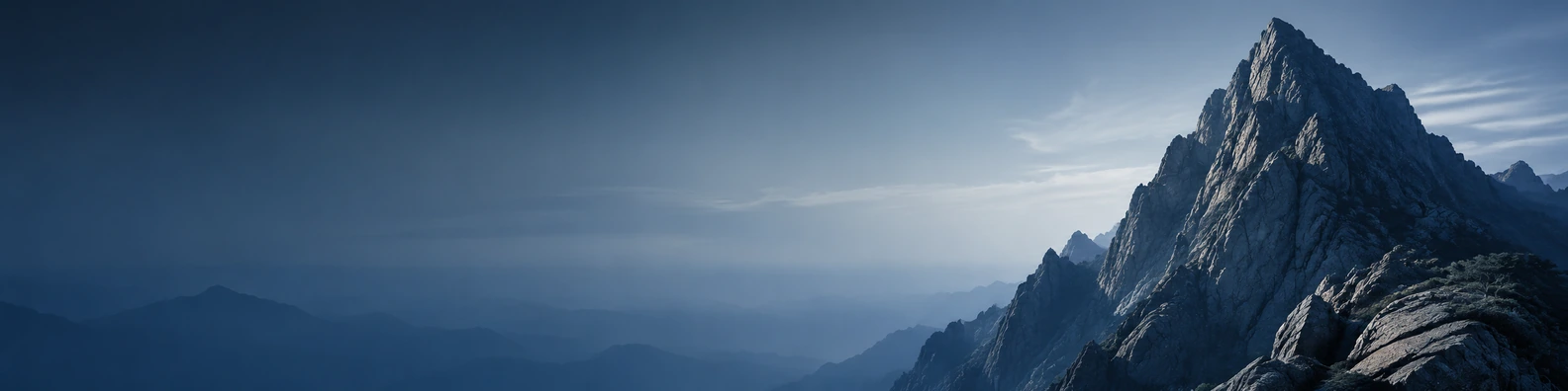 Slate Crag Summit nature-inspired LinkedIn banner for a professional profile