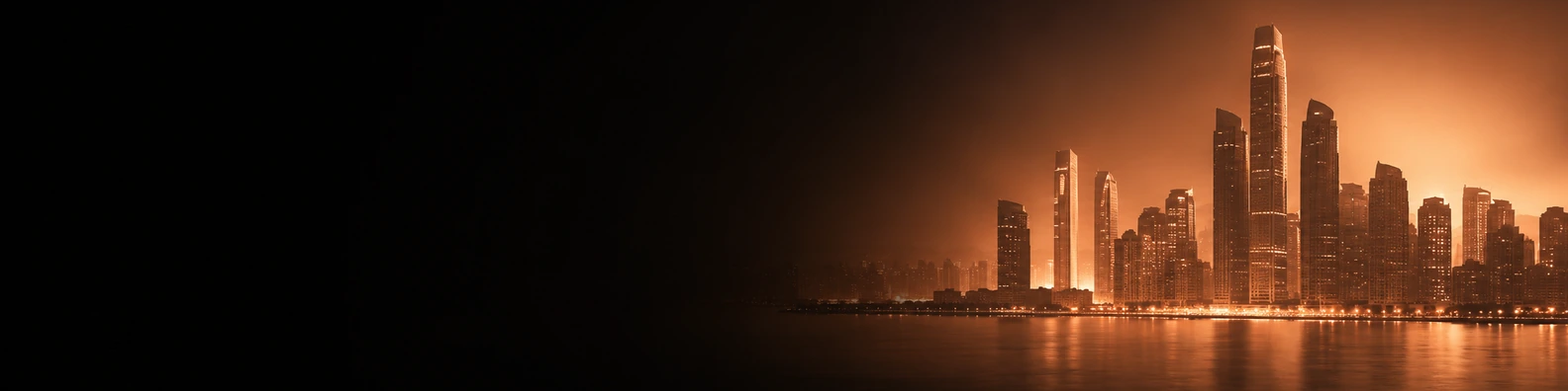 Soft Copper City Glow urban city LinkedIn banner for a professional profile