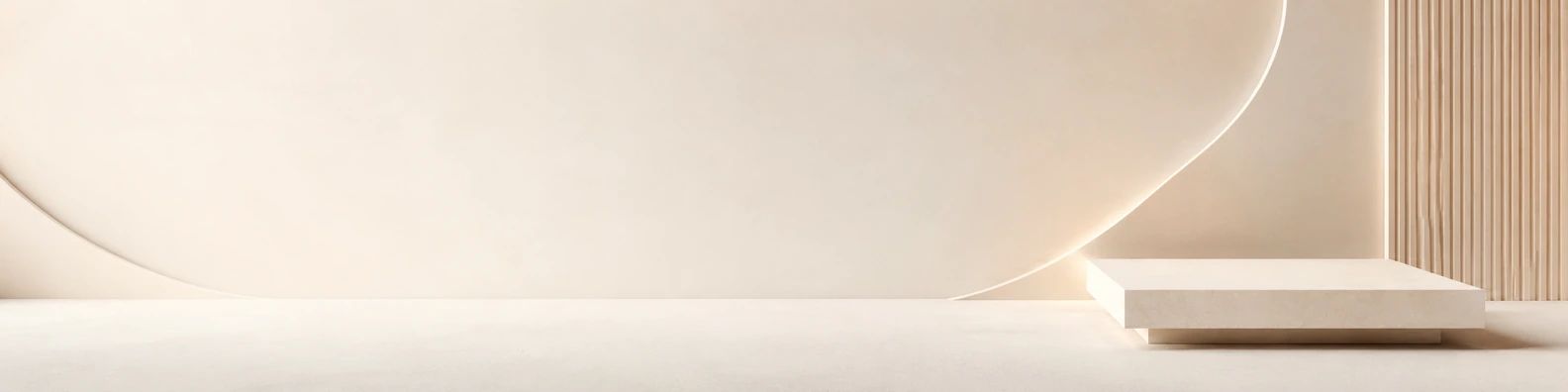 Soft Cream Platform geometric LinkedIn banner with clean custom text space
