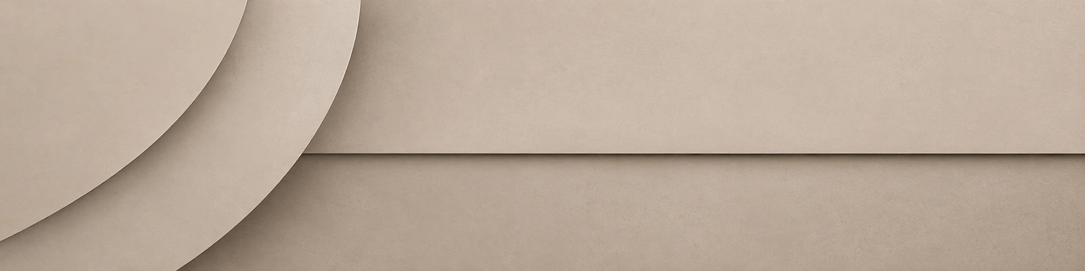 Soft Taupe Layer geometric LinkedIn banner with clean custom text space