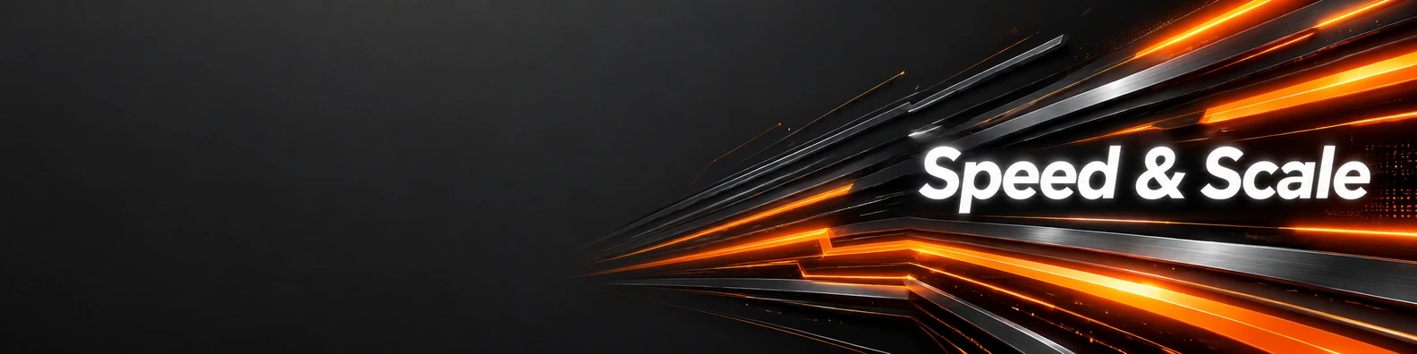 Speed and Scale quote LinkedIn banner for a professional profile