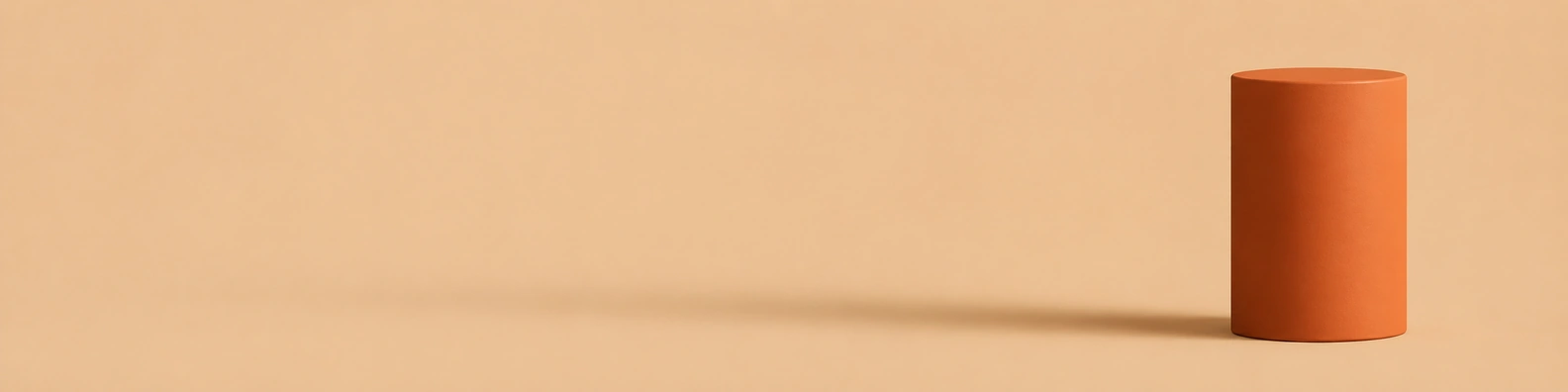 Terracotta Cylinder abstract LinkedIn banner for a professional profile