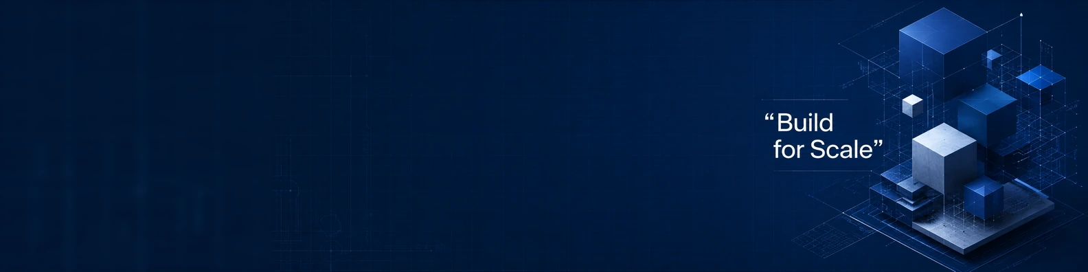 The Architect Build for Scale quote LinkedIn banner for a professional profile