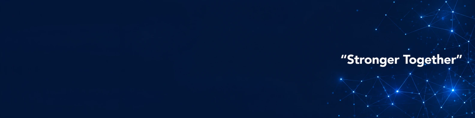 The Networker Stronger Together quote LinkedIn banner for a professional profile