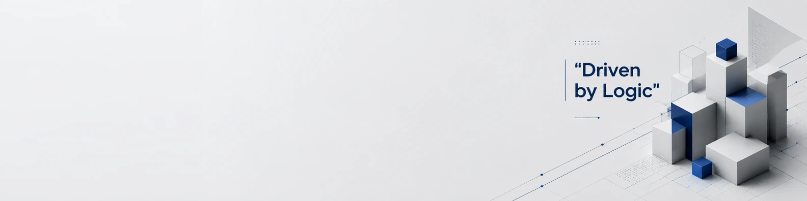 The Strategist Driven by Logic quote LinkedIn banner for a professional profile