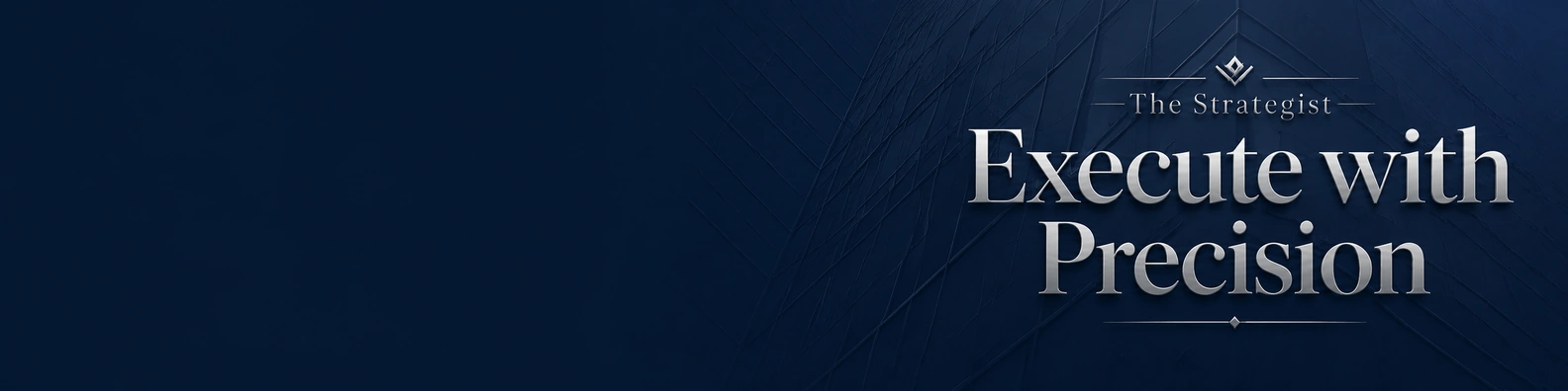 Royal navy corporate LinkedIn background banner with the quote Execute with Precision.