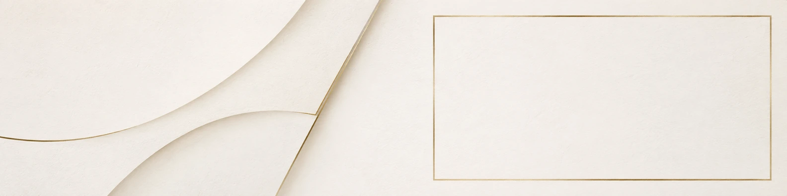 Thin Brass Border geometric LinkedIn banner with clean custom text space