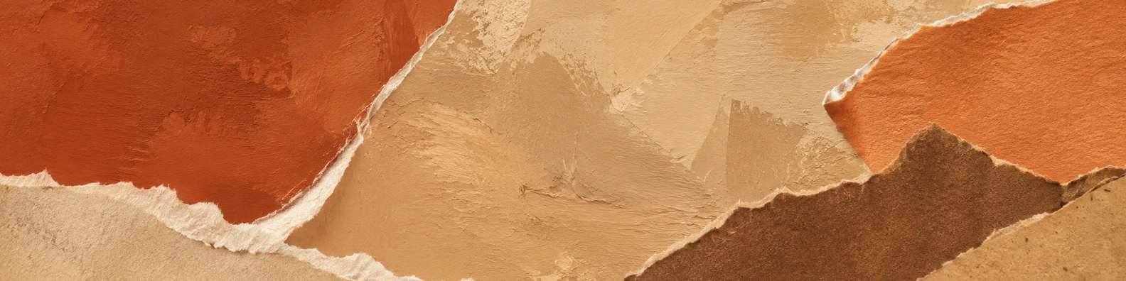 Torn Edge Clay creative LinkedIn banner for a professional profile