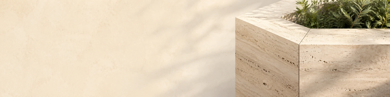 Travertine Plaza Wall Seam urban city LinkedIn banner for a professional profile